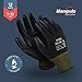 MANIPULA Safety Work PU Coated Protective Gloves (12 Pairs) Seamless Knit Glove with Polyurethane Coated Smooth Grip on Palm & Fingers, for Men and Women, Ideal for General Duty Work (Large, BLACK)