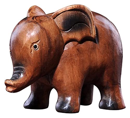 Statue éléphant en bois miniature, idée cadeau originale pour le salon