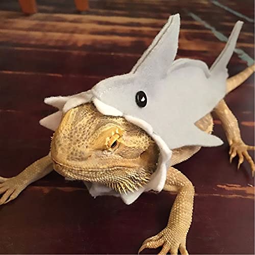 SEIS 3 Pcs Shark Bearded Dragon Costume Felt Cloth Lizard Outfit Halloween Small Animal Clothes Harness for Chameleon… - Image 4