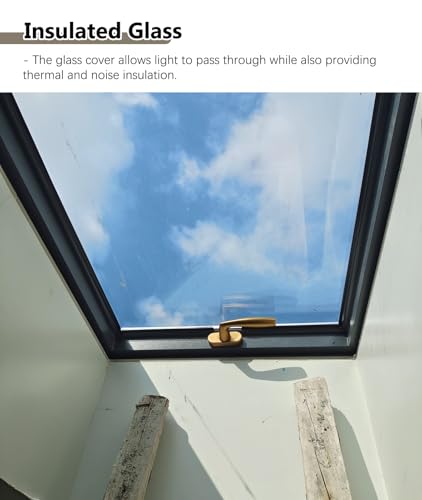Sportello per lucernina in vetro isolante personalizzabile, copertura di ventilazione facile da installare per lucernina, finestra di accesso per soffitta, sala solare, lucerna