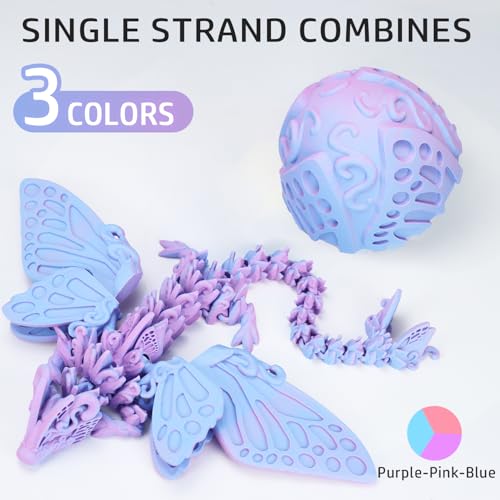Image of LOVOON Matte Tricolors PLA 3D Printer Filament Multi-Color Changing by Angle Rainbow PLA 3D Printing Filament Fit Most 3D Printers /3D Pens,Matte Purple /Pink /Blue,1KG(2.2lbs) /Spool