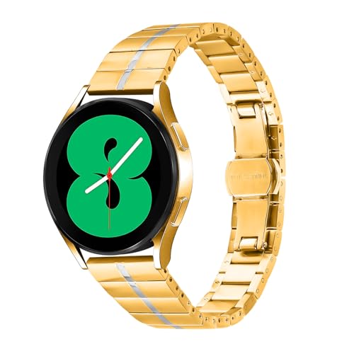 MVRYCE Compatible With Galaxy Watch 3 41mm, Stainless Steel Metal Wrist Strap Breathable Replacement Band Bracelet For Samsung Galaxy Watch 42mm/Active/Gear S2 (Y03)