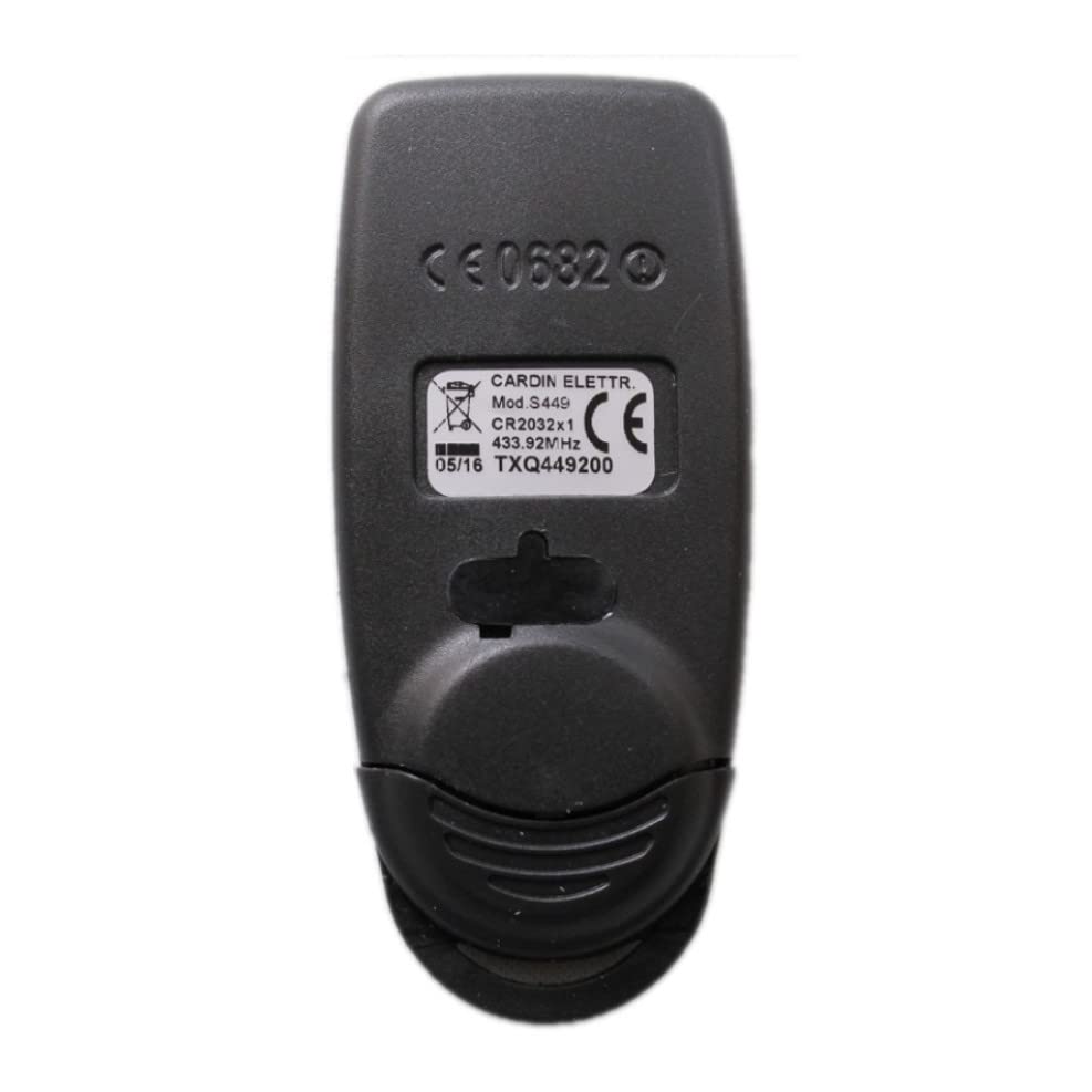 Exen S Series 449 QZ/2 Remote Control, 433 MHz, 2 Channel, Rolling Code, Compatible with Porta Garage, gray - Image 2