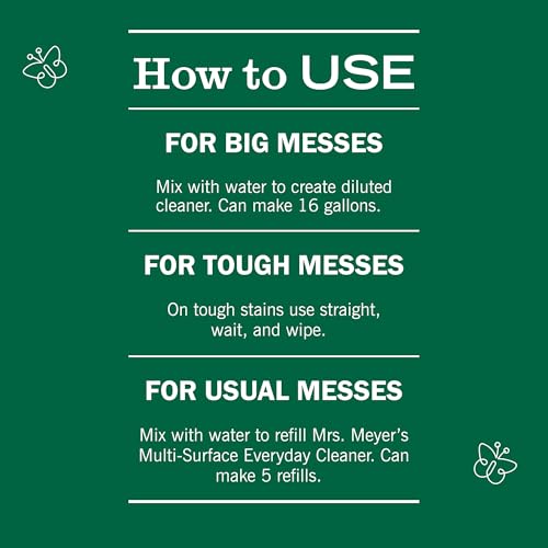 Image of MRS. MEYER'S CLEAN DAY Multi-Surface Everyday Concentrate, Basil Scent, 32 Fl Oz Bottle