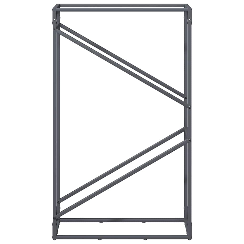 Mangloder Brennholzregal Anthrazit aus kaltgewalztem Stahl 60 x 25 x 100 cm, 100 kg Traglast, Feuerholz Regal für Ordnung, Trocknen, Kamin, Ofen, Wohnzimmer, Indoor Outdoor Nutzung