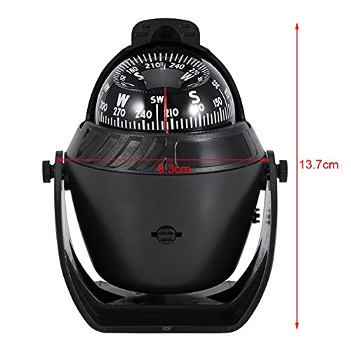 Brújula marina digital con luz LED 12V para barco miniatura 2