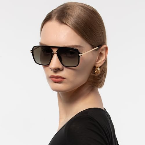 STAGTN Sunglasses for Women, Square, Trendy Aviator, 90s Shades UV Protection4