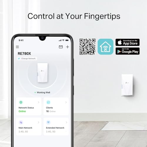 TP-Link RE780X WiFi 6 WLAN Verstärker Repeater AX3000(Dualband 2402MBit/s 5GHz + 574MBit/s 2,4GHz, MU-MIMO, Gigabit Port… – Ansicht 5