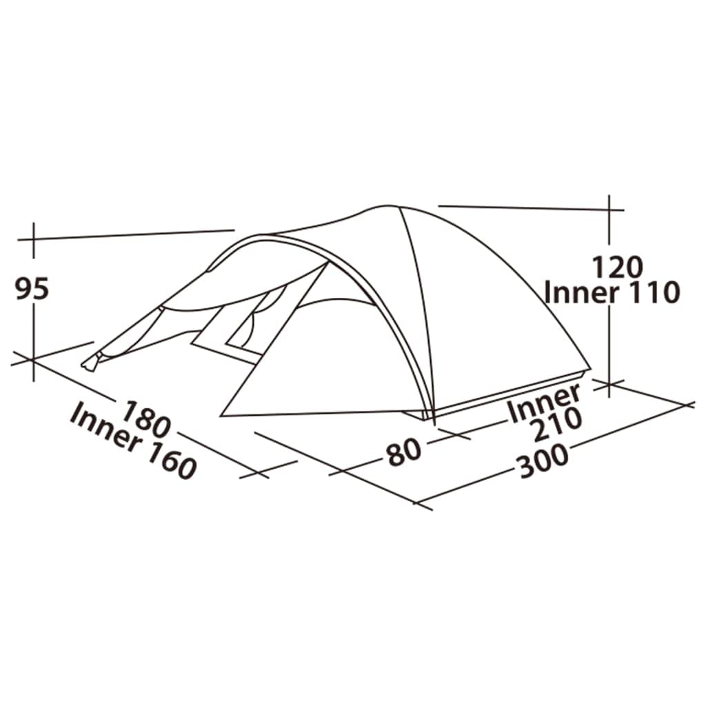 Easy Camp Quasar 300 namiot, zielony, 180 x 300 cm
