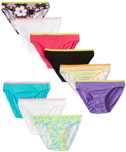 Hanes Girls' Bikini 9-Pack