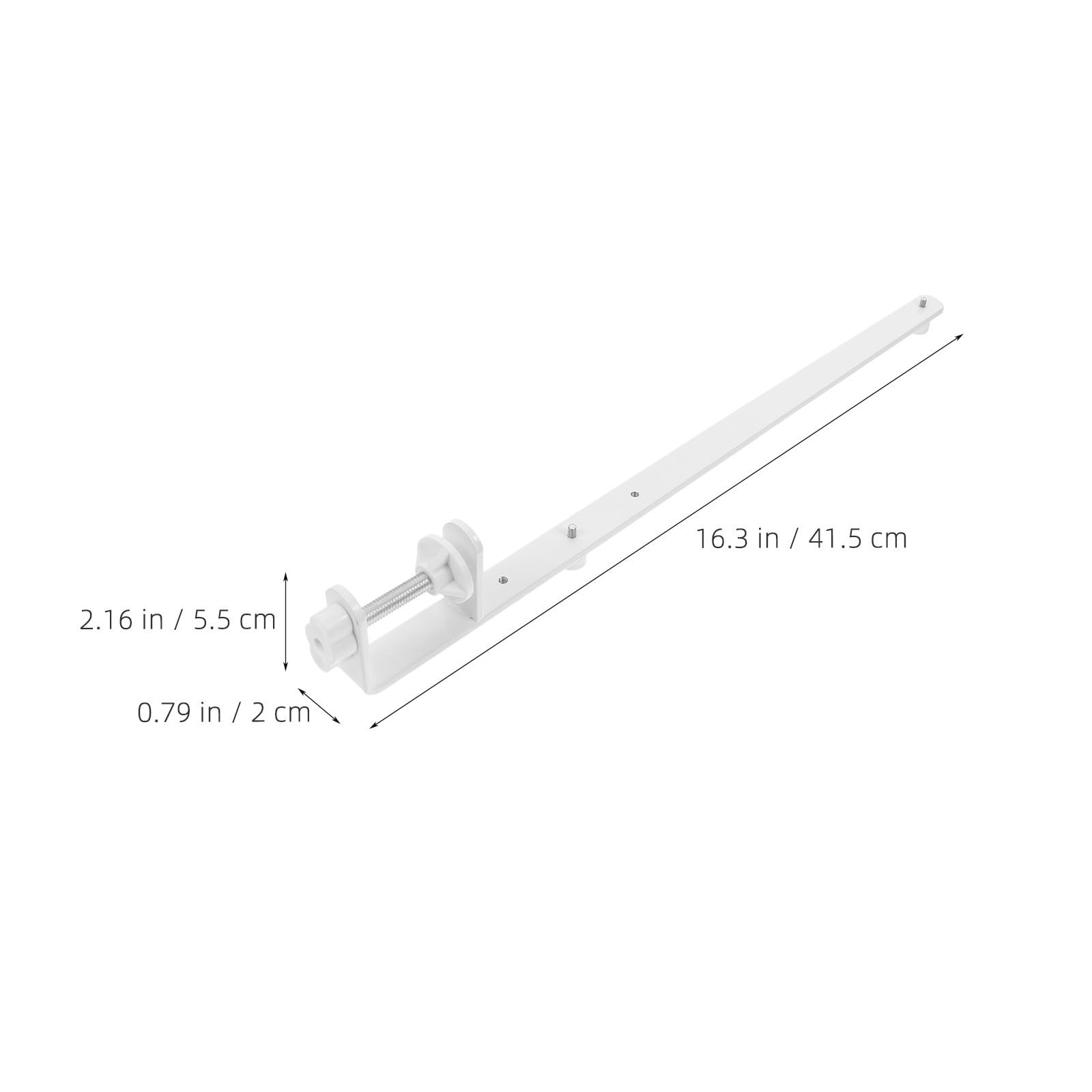 Morsetto da Scrivania in Ferro Regolabile per Pannello Forato, Supporto Bianco 4 Pezzi, Adatto per Spessori da 1 a 5,5cm, per Ufficio Domestico e Laboratorio