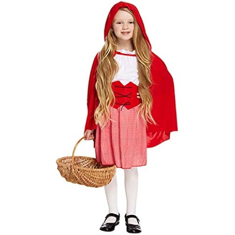 Girls 4 Piece Little Red Riding Hood Book Day Week Fairy Tale Halloween Fancy Dress Costume Outfit 4-12 Years (10-12 Years) Cover