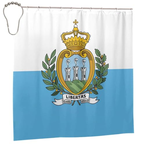 Rideau de douche polyester 183x183 cm et accessoires de salle de bain
