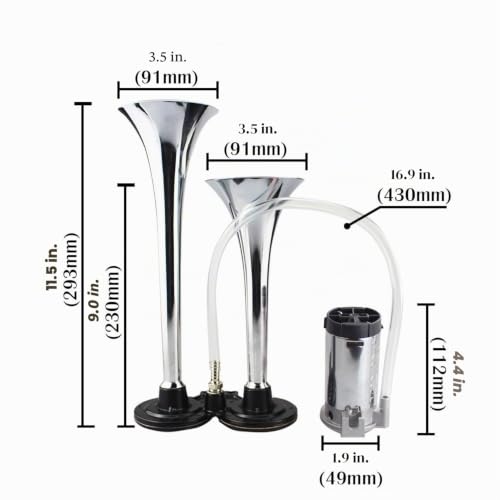 Claxon de doble corneta para barcos y coches de la marca Yida 4