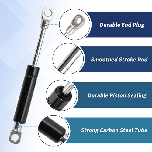 ARISELIFT 6inch/150mm 45Ib/200N/20kg Gas Springs, 6" Gas Struts Hydraulic Lift Support for Cabinet Lid Toolbox Cover,2 Pcs, Black by ARISELIFT - Used condition - Image 5
