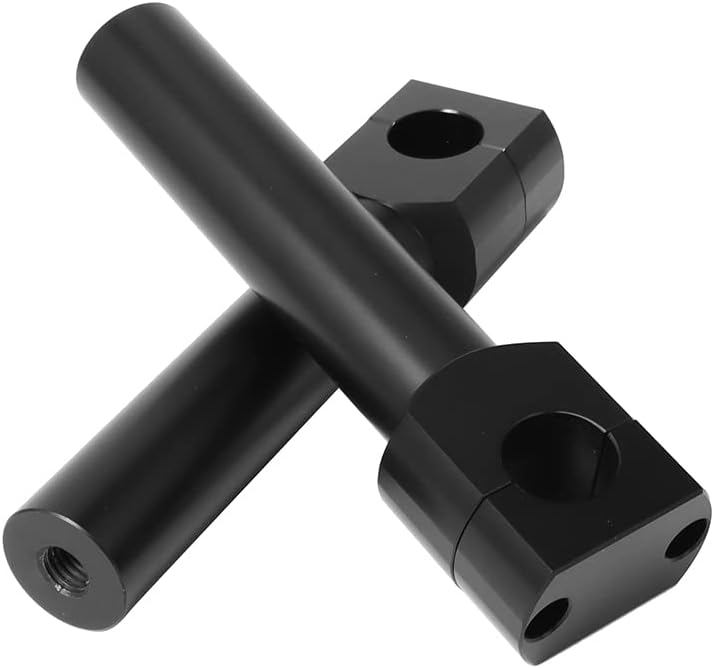 25mm Motorcycle Handlebars Riser Handle Bar Mounting Clip Extension Adapter 2Pcs Increase Lifter Kit Fit For Harley Honda (25mm Black)