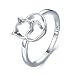 Produktbild Carry stone Nette Durchbrochene Katze-Tierring-Kätzchen-Persönlichkeit DIY überzog Platin-Ring-Zeigefinger-Ring für die Frauen nützlich und praktisch
