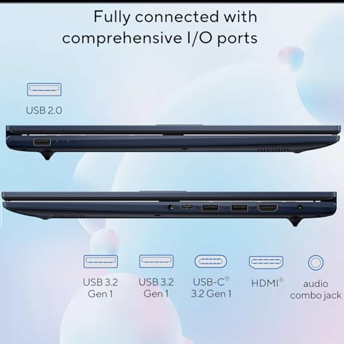 ASUS Newest Vivobook 17 Business Laptop, 17.3'' FHD Display, 12th Gen Intel Core i3-1215U, 20GB RAM, 1TB SSD, HDMI, Webcam, Wi-Fi, Windows 11 Pro, Blue - Image 8