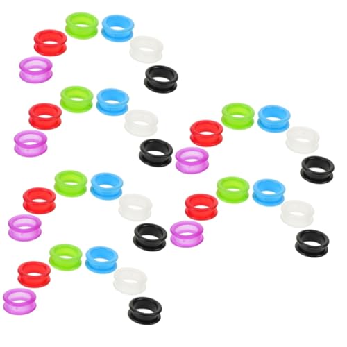 BESPORTBLE 3sets Scissors for Dog Grooming Hair Cutting Scissors Finger Protector Rings Small Silicone Finger Ring Inserts 12pcs*3