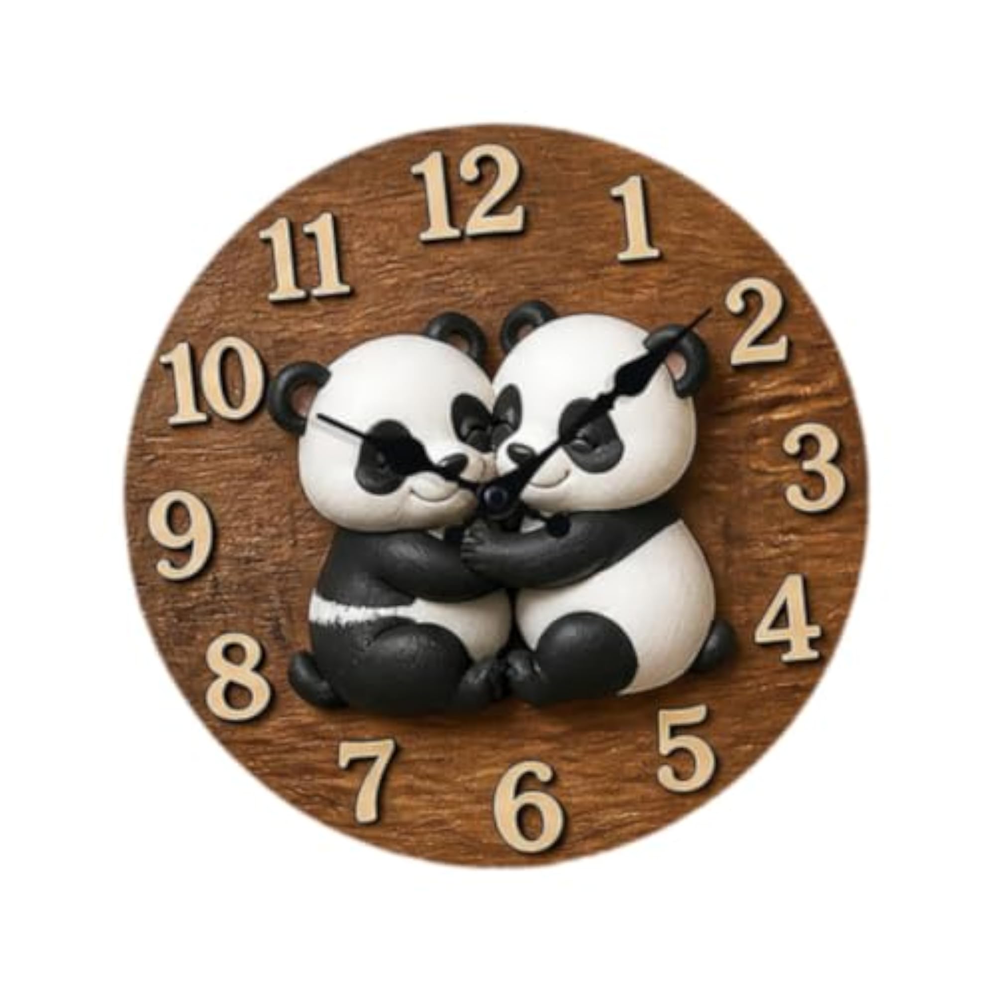 Animal Wall Clock, Adorable Panda Decor