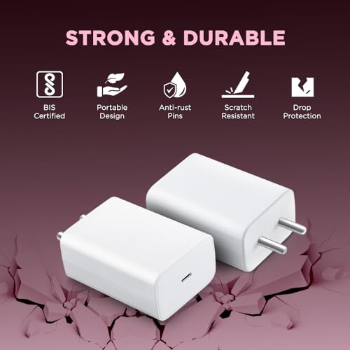 Image of Lava 33W Type C Fast Wall Charger with PD Technology | Fast Charging Compatible with iPhone, iPad, Lava, Samsung Galaxy, Redmi, Mi, Oppo and Other Android Devices with PD 3.0 | Premium Design (White)