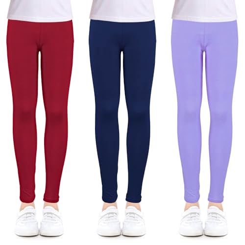 Image of ZukoCert Girls Leggings Multipack - Soft Comfortable Athletic Leggings for Girls 4-12 Years