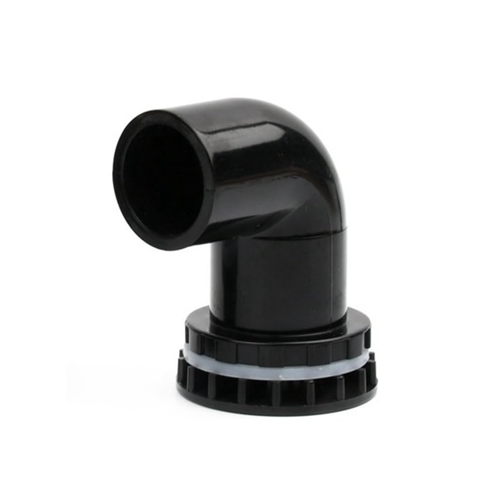 Mogahin One Color Water Tube Elbow 1Pc 20/25/32/40/50Mm Black Pvc Inlet Outlet Elbow, Drainage Connector Adapter For Aquarium Fish Tank(32Mm)