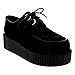 Viva Womens Double Platform Punk Goth Flatform Brothel Creepers Retro Shoes