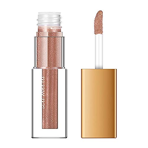 Aesyorg Glitter Liquid Lidschatten Professioneller Lidschatten Schimmer Blendend Glänzend Diamant Funkelnd Wasserdicht Langlebig Metallic Cover