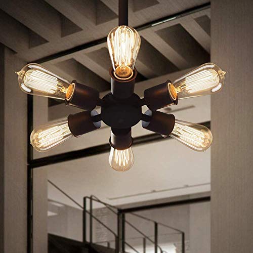 Candelabro de Hierro Forjado artesanal de 6 luces estilo industrial resistente 4
