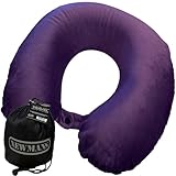 Newmans Memory Foam Travel Neck Pillow, Luxury, Compact & Lightweight, easy to pack ideal for camping, travelling and rest - Purple