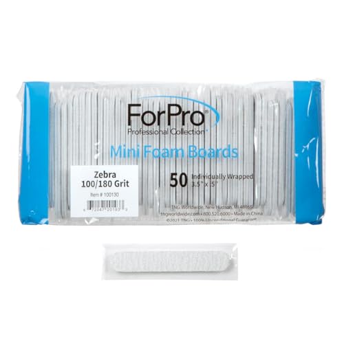 Lime à ongles ForPro en mousse pour éviter de casser vos ongles grâce au grain 100/180