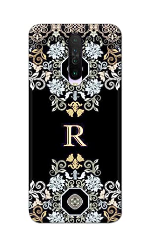 Image of PRINTFIDAA Name II Initial II Letter Floral Pattern Alphabet R Printed Designer Hard Back Case Cover for Xiaomi Poco X2 / Redmi K30 -(TI) MVN1007