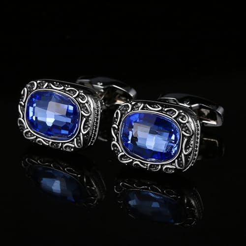 Image of S&W Wedding Cufflinks for Men Cuffs with Gift Box Business for Tuxedo Shirt
