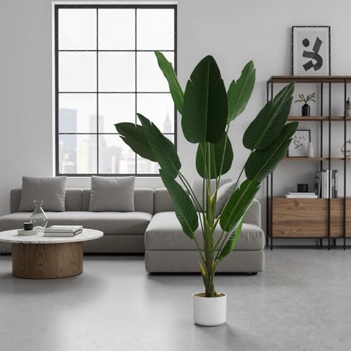 Fausse plante GarveeLife 145cm pour décorer le salon, le bureau et le balcon couvert
