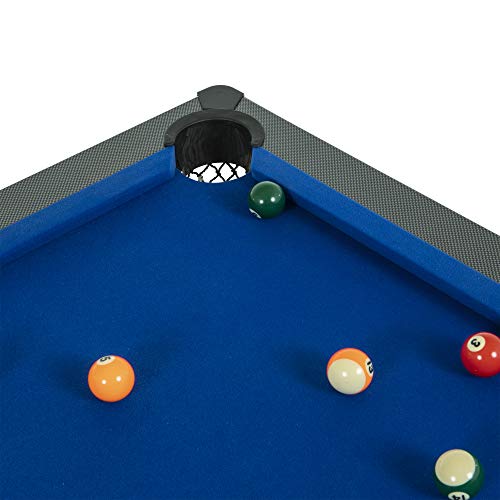 TRIUMPH Sports 6’ Portable Pop Up Folding Pool/Billiard Table with Folding Legs, Instant Assembly and Accessories Included, Blue, 72" (45-6051W)