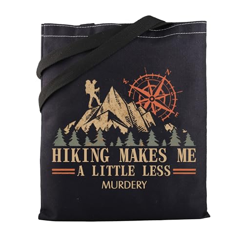 MBMSO Hiking Tote Bag Funny Hiker Gift for Hiking Lovers Shopping Bag Hiking Makes Me a...