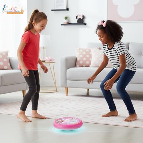 Image of Minnie Hover Football - LED Light-Up Air Power Indoor Soccer Ball with Soft Foam Bumper & Super Slide Feature, Safe Gliding Game for Girls, Pink Character Birthday Gift for Kids 3+