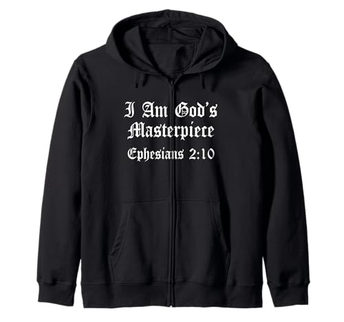 I Am God's Masterpiece Efesios 2:10 Verso de la Biblia Cristiano Sudadera con Capucha