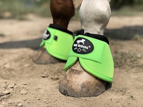 Image of 2520D Horse Bell Boots No-Turn Horse Bell Boots, Equine Ballistic Hoof Overreach Bell Boot, Pair