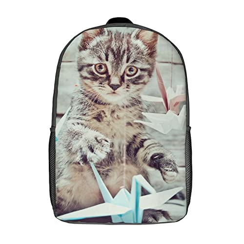 Sac à dos scolaire chat grand format pour ranger tous les grands cahiers