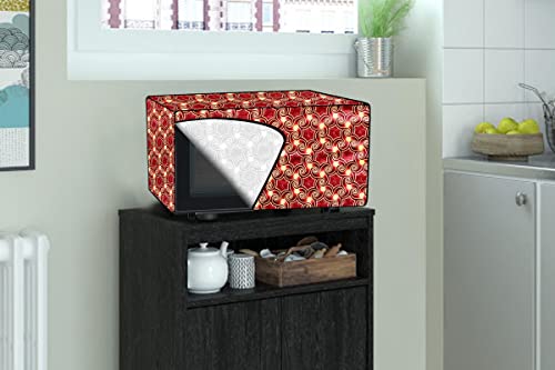 Image of Stylista PVC Microwave Oven Cover for LG 21 L Convection MC2146BP, Packed Pattern Multicolor