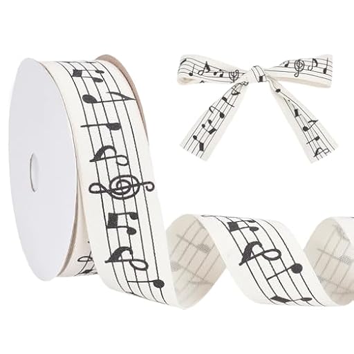 NBEADS 10m Cintas de Notas Musicales, Cinta Artesanal de Notas Musicales de 2.5cm Cinta de Algodón de Nota Musical Impresa de Un Lado para Embalaje de Regalo Decoración de Fiesta Artesanía de Costura | Ya disponible en tu tienda friki favorita! En mundofriki.es! NBEADS 10m Cintas de Notas Musicales, Cinta Artesanal de Notas Musicales de 2.5cm Cinta de Algodón de Nota Musical Impresa de Un Lado para Embalaje de Regalo Decoración de Fiesta Artesanía de Costura | Ya disponible en tu tienda friki favorita! En mundofriki.es!