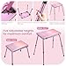Joligrace Rolling Manicure Table 5 Drawers Foldable Nail Desk Cosmetology Case on Wheels Makeup Case with Brush Pouch for Technician Workstation Mobile Makeup Artist Trolley, Shiny Pink