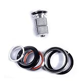 JZYLOVE Auriculares para Bicicletas 1-1/8'-1-1/2' Ajuste para Auriculares de Cuadro Tapered MTB o Carreteras Auriculares de Bicicletas Top Cap de Accesorios de Bicicleta (Color : Black)