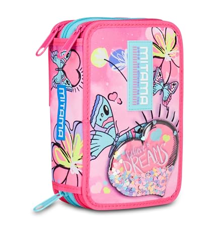 Mitama Astuccio Scuola 3 Scomparti, SUPER TRIPLO BUBBLE DREAMS, Contenuto
