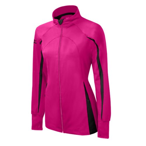 Mizuno Elite 9 Focus Full Zip Jacket, Shocking Pink/Black, X-Small