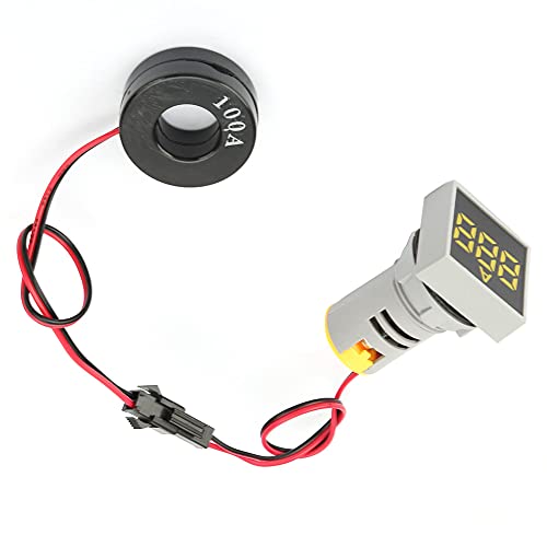 Luz indicadora de led mini medidor de corrente digital display led lâmpada de sinal amperímetro para