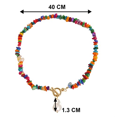 Stylish Multicolor Plated Beads Studded Necklace for Women