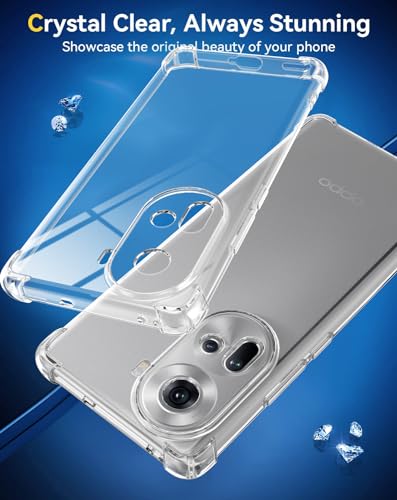 Image of Back Cover Transparent Soft Silicone Scratch Resistant Anti Slip Back Cover Case for Oppo Reno 11 - Transparent